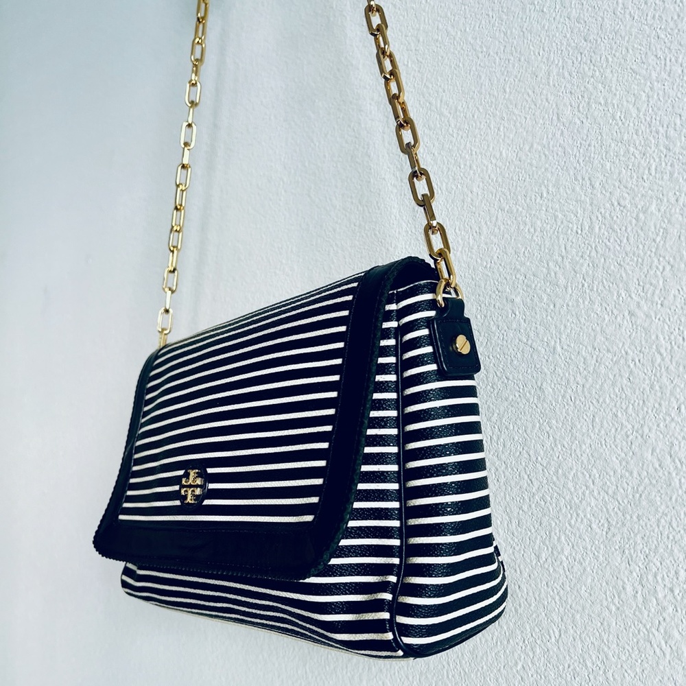 Tory Burch Viva Striped Crossbody Bag - Rare! - Picture 11 of 16